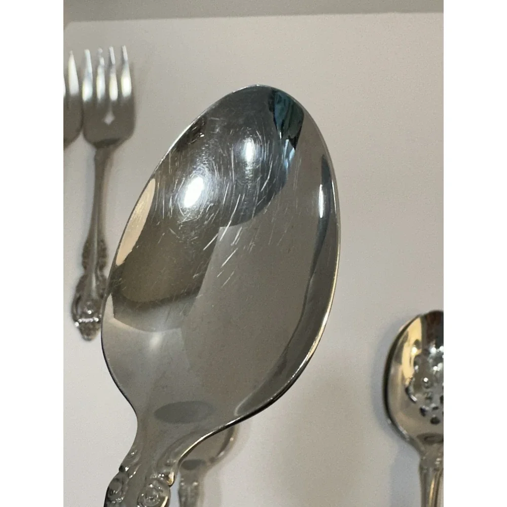Oneida Community Brahms Stainless Steel Serving Set Spoons 9 PIECES READ